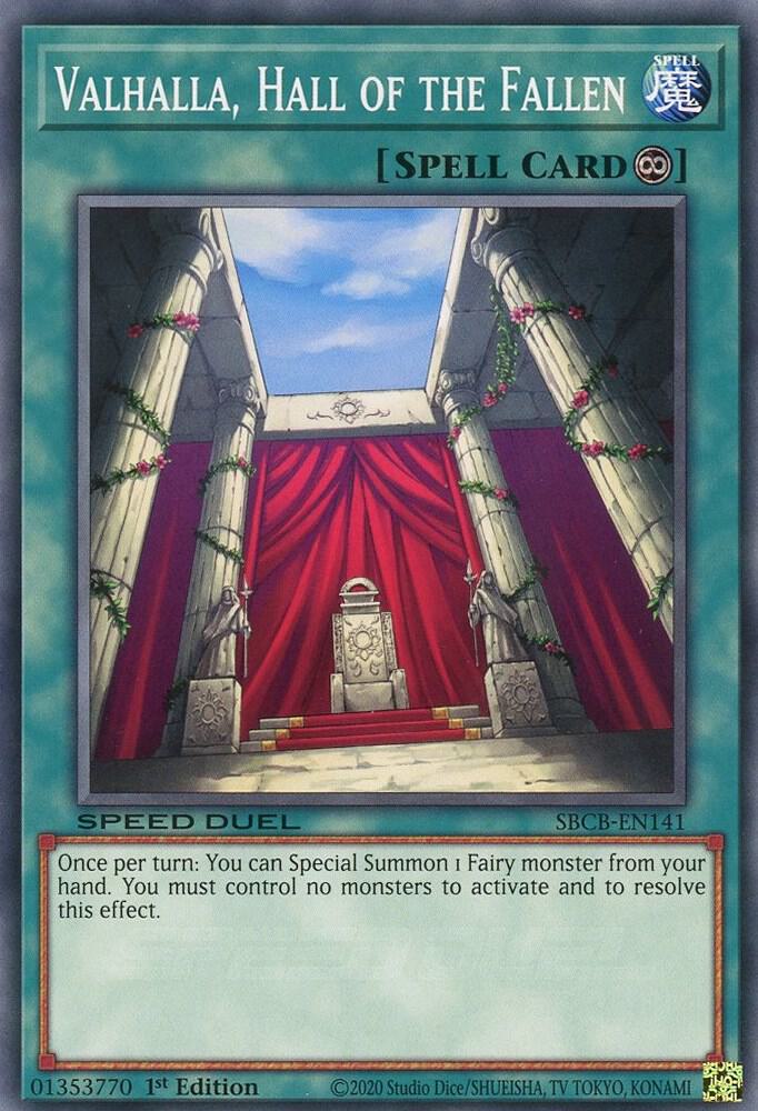 Valhalla, Hall of the Fallen SBCB-EN141 card from Speed Duel: Battle City Box