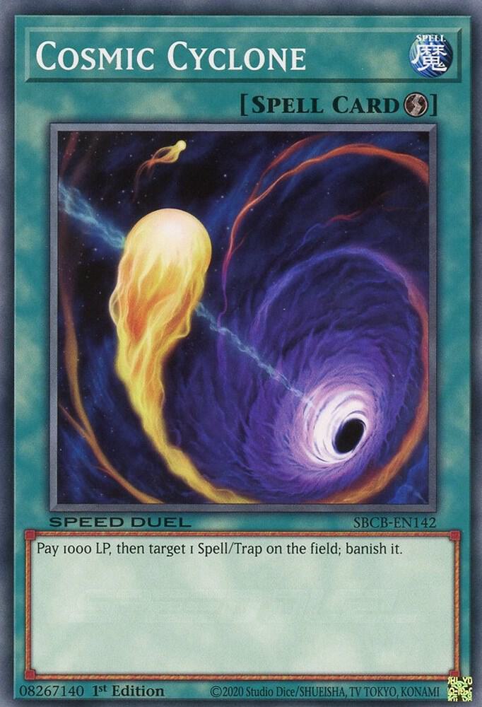 Cosmic Cyclone SBCB-EN142 card from Speed Duel: Battle City Box