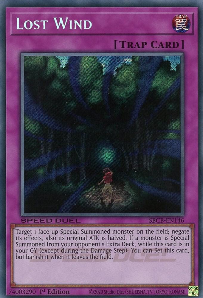 Lost Wind (Secret) SBCB-EN146 card from Speed Duel: Battle City Box