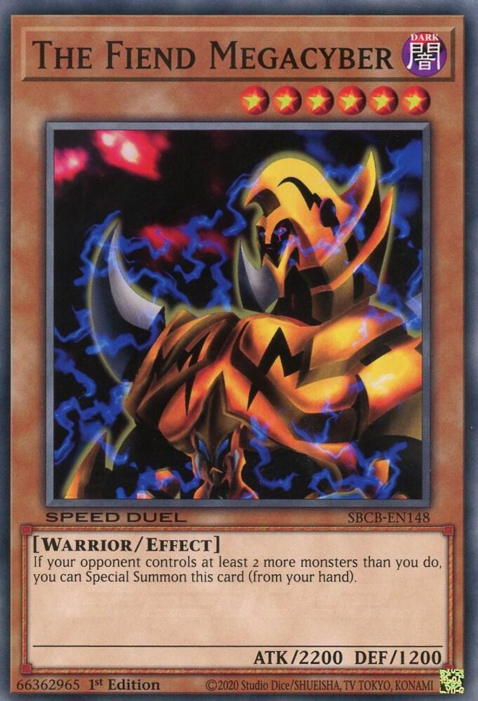 The Fiend Megacyber SBCB-EN148 card from Speed Duel: Battle City Box