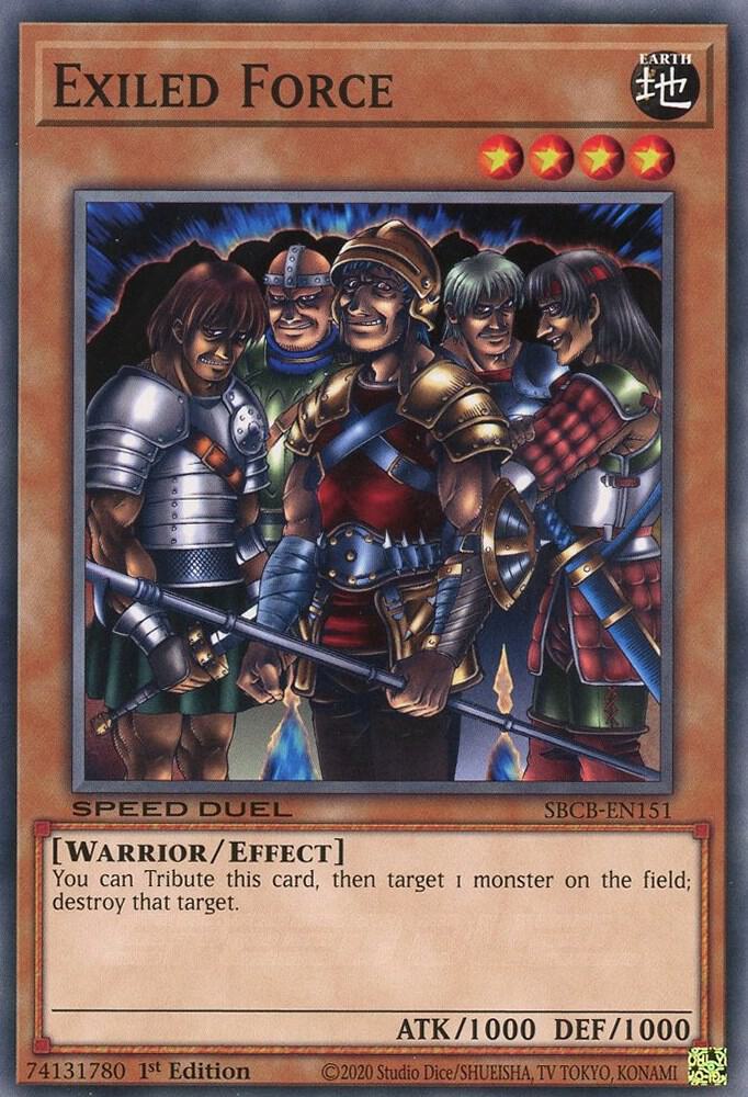 Exiled Force SBCB-EN151 card from Speed Duel: Battle City Box