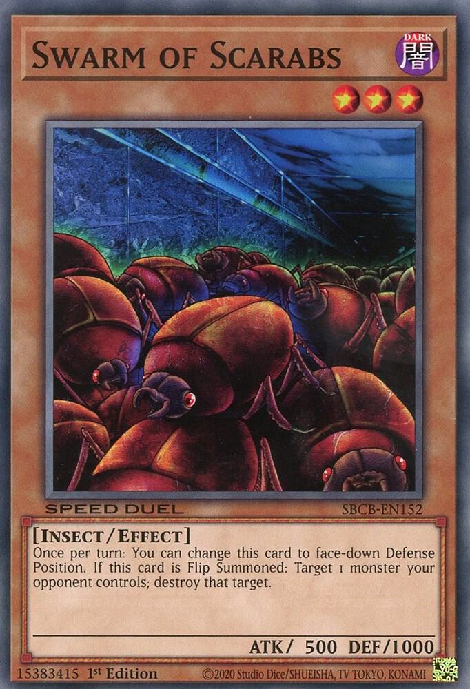 Swarm of Scarabs SBCB-EN152 card from Speed Duel: Battle City Box