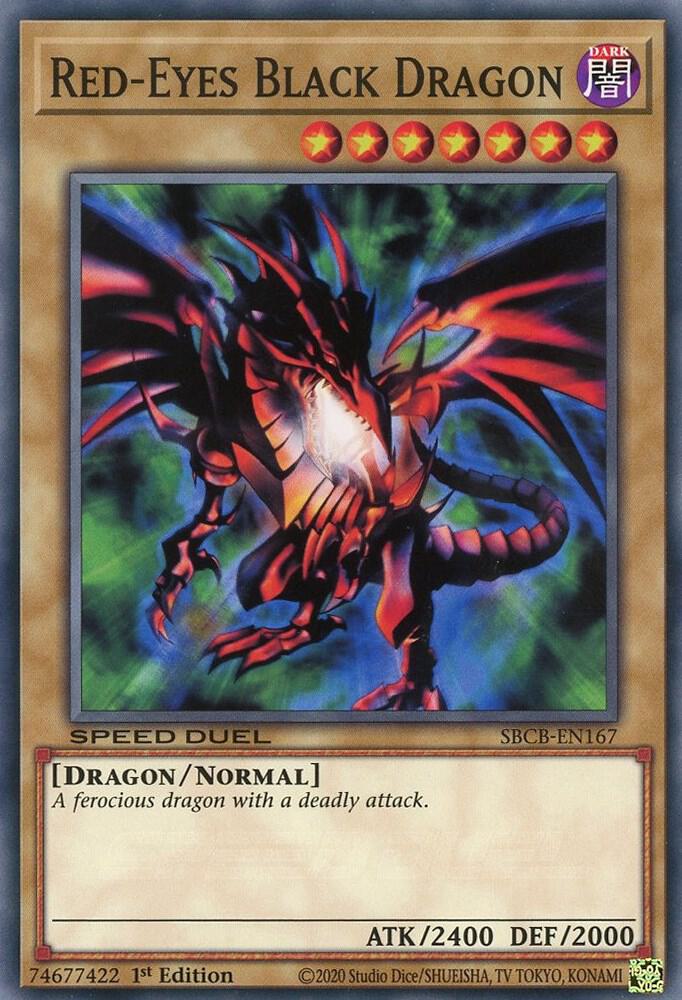 Red-Eyes Black Dragon SBCB-EN167 card from Speed Duel: Battle City Box