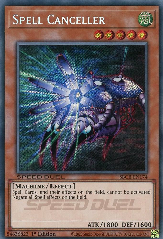 Spell Canceller (Secret) SBCB-EN174 card from Speed Duel: Battle City Box