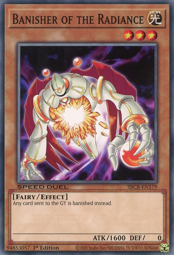 Banisher of the Radiance SBCB-EN179 card from Speed Duel: Battle City Box