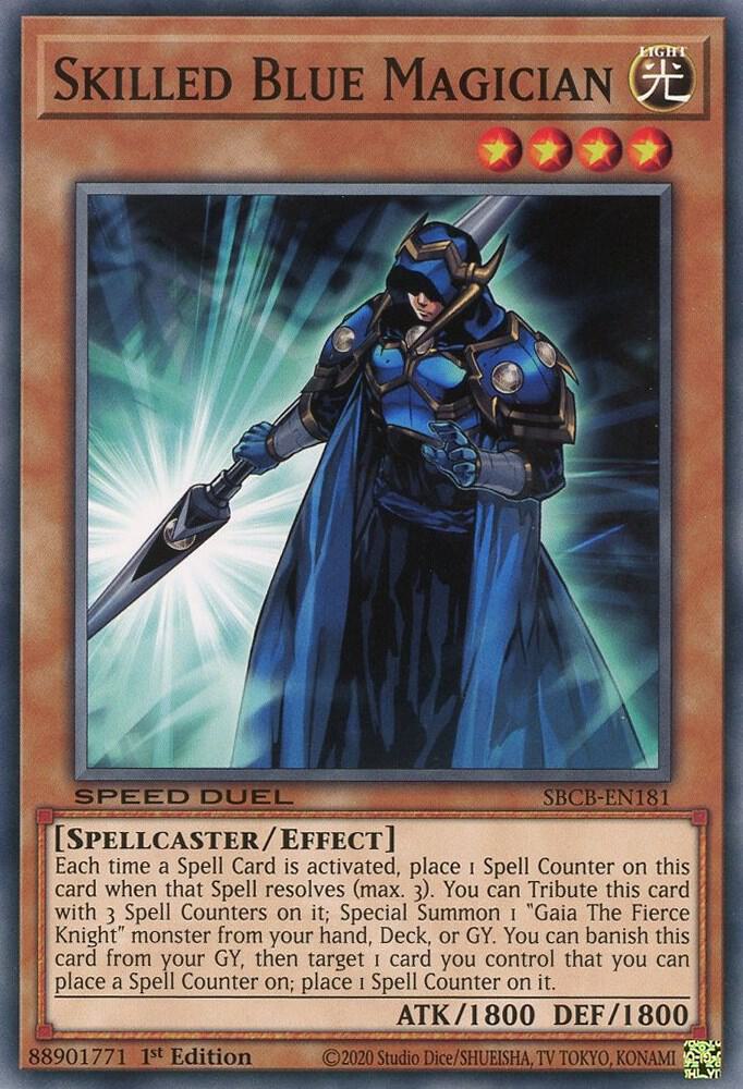 Skilled Blue Magician SBCB-EN181 card from Speed Duel: Battle City Box