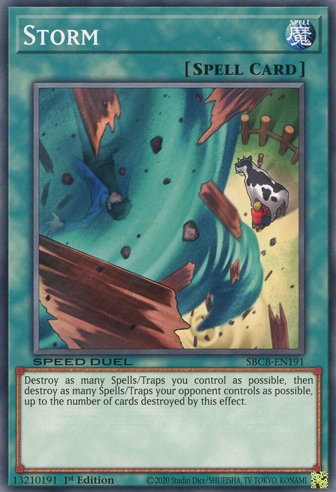 Storm SBCB-EN191 card from Speed Duel: Battle City Box