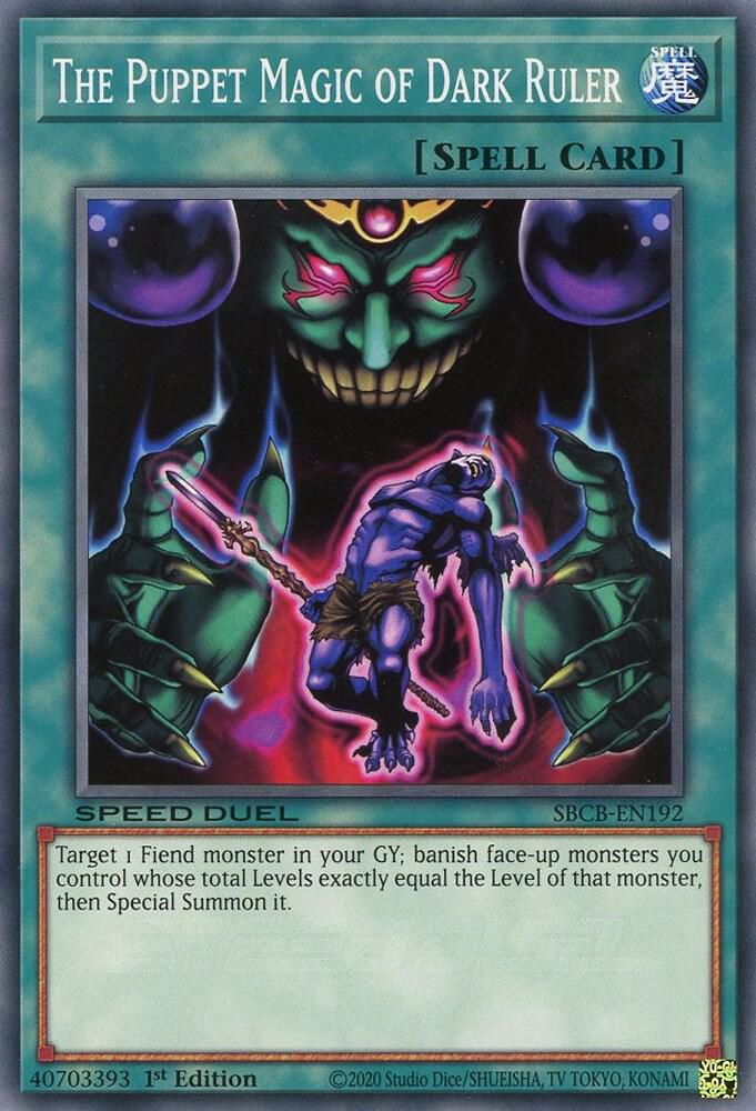 The Puppet Magic of Dark Ruler SBCB-EN192 card from Speed Duel: Battle City Box