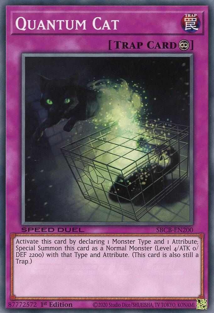 Quantum Cat SBCB-EN200 card from Speed Duel: Battle City Box