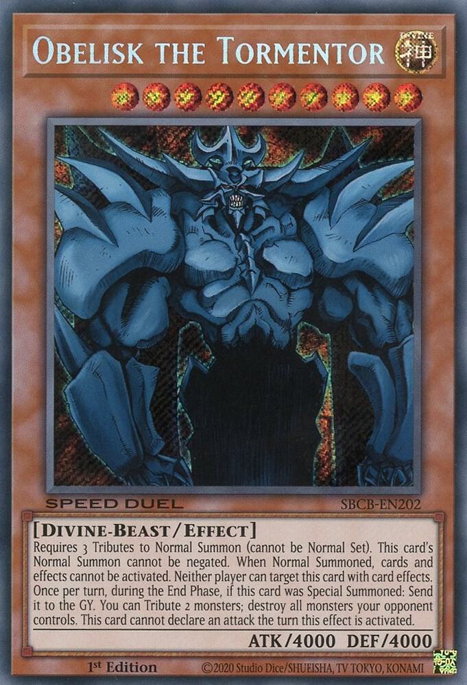 Obelisk the Tormentor SBCB-EN202 card from Speed Duel: Battle City Box