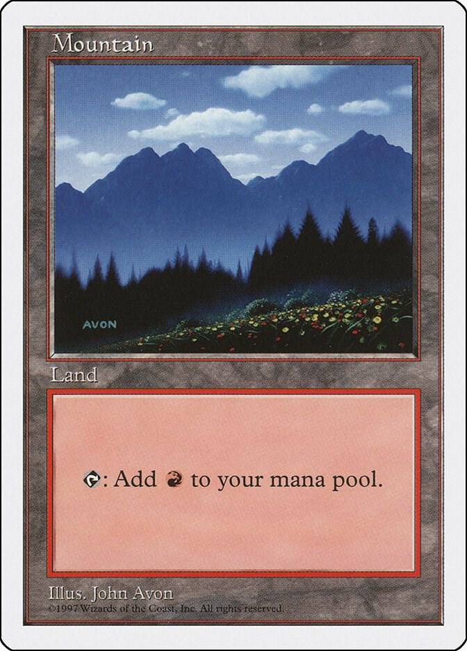Mountain 445 card from Fifth Edition