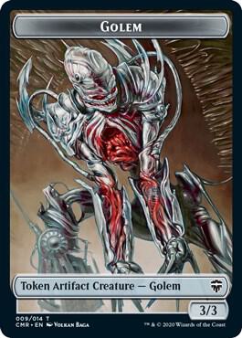 Golem // Zombie Double-Sided Token 9 // 6 card from Commander Legends