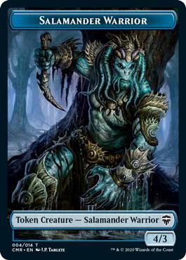 Salamander Warrior // Zombie Double-Sided Token 4 // 6 card from Commander Legends