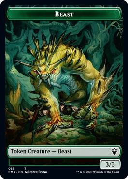 Beast (018) // Beast Double-Sided Token 18 // 19 card from Commander Legends