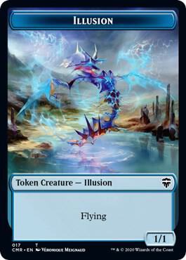 Illusion // Plant Double-Sided Token 17 // 21 card from Commander Legends