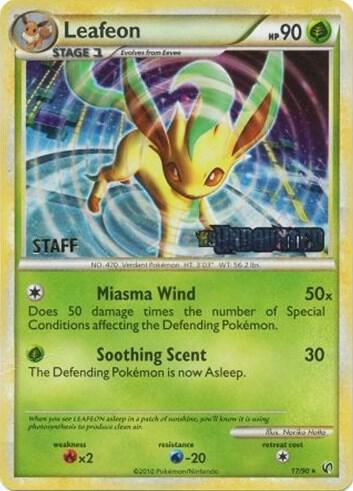 Leafeon (Prerelease) [Staff] 17/90 card from Nintendo Promos