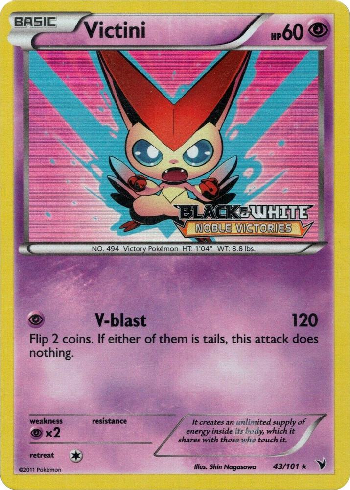 Victini (Prerelease) 43/101 card from Black and White Promos