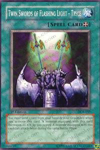 Twin Swords of Flashing Light - Tryce DCR-037 card from Dark Crisis