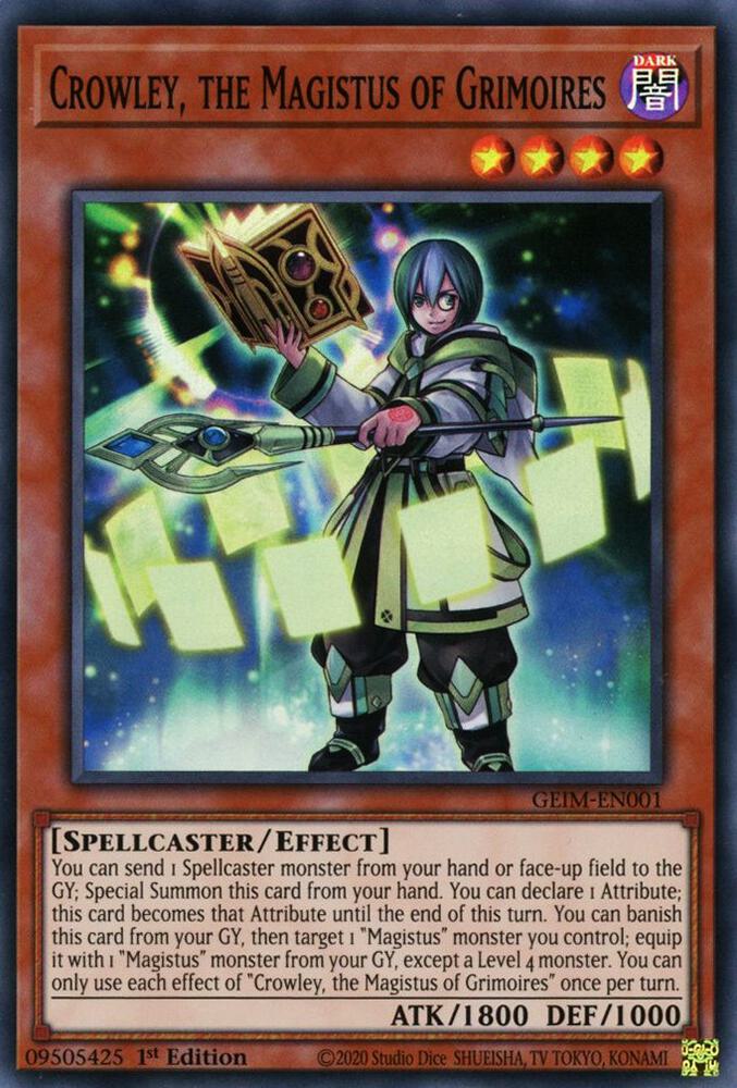 Crowley, the Magistus of Grimoires GEIM-EN001 card from Genesis Impact