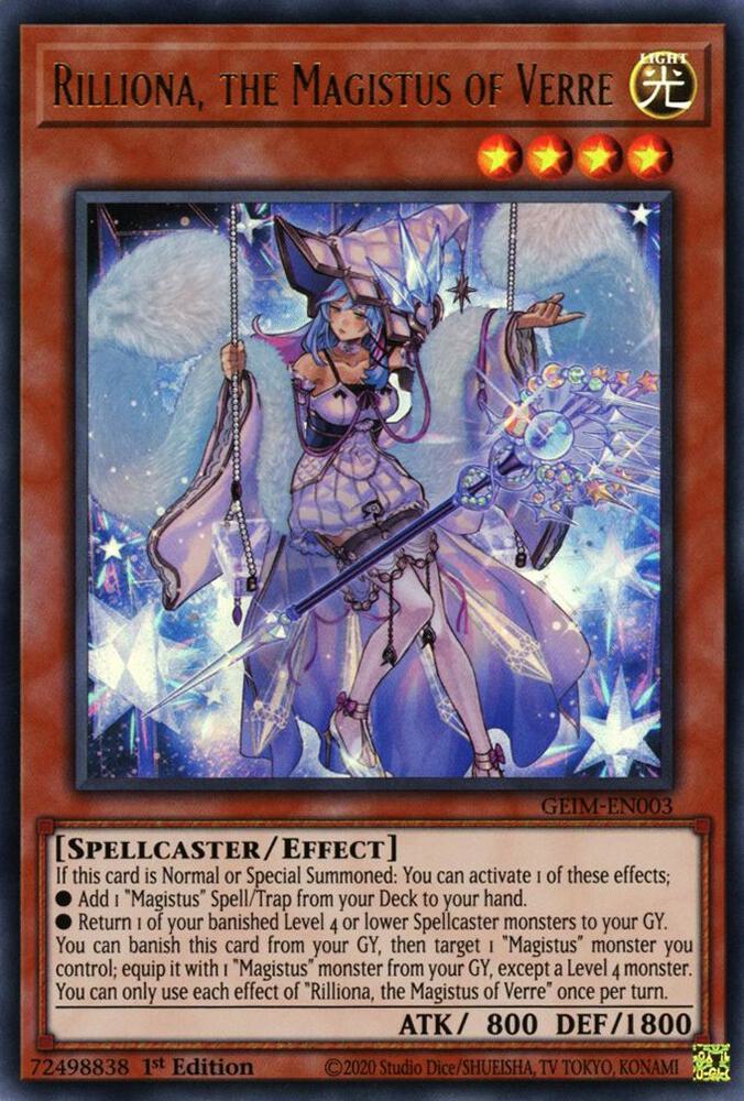 Rilliona, the Magistus of Verre GEIM-EN003 card from Genesis Impact