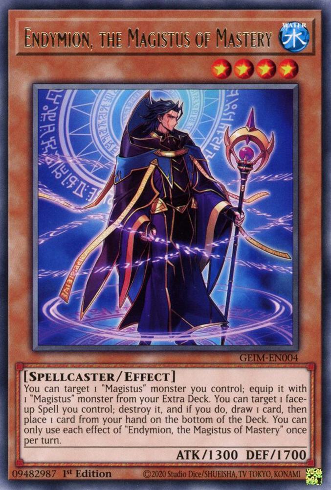 Endymion, the Magistus of Mastery GEIM-EN004 card from Genesis Impact