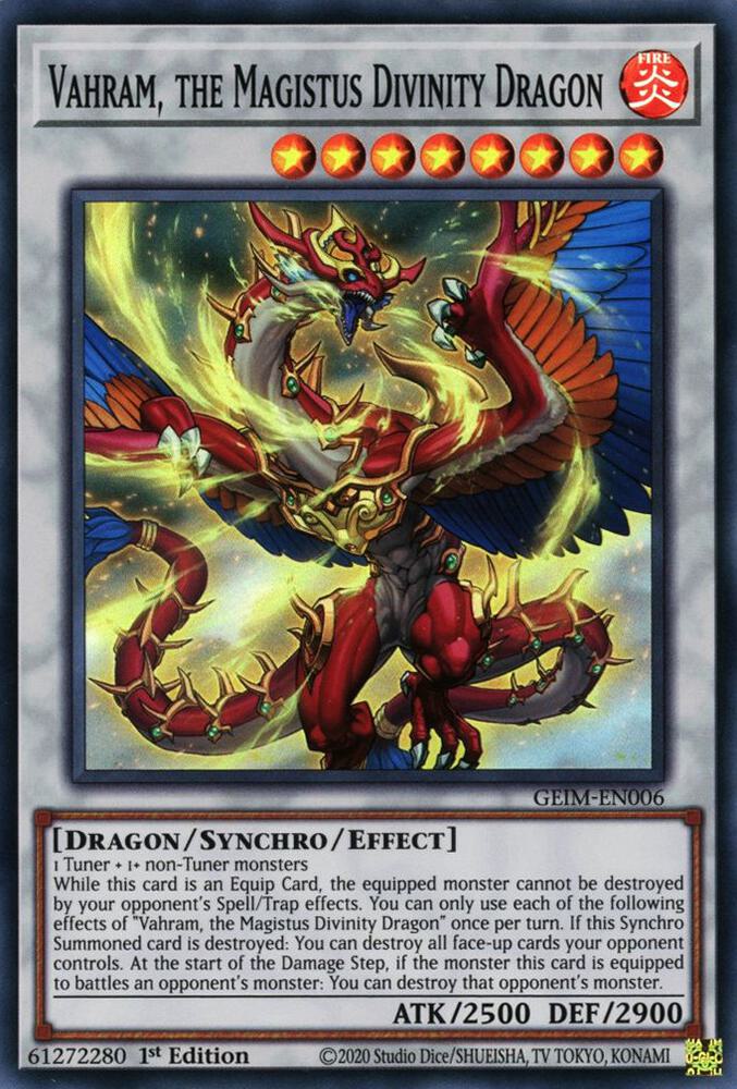 Vahram, the Magistus Divinity Dragon GEIM-EN006 card from Genesis Impact