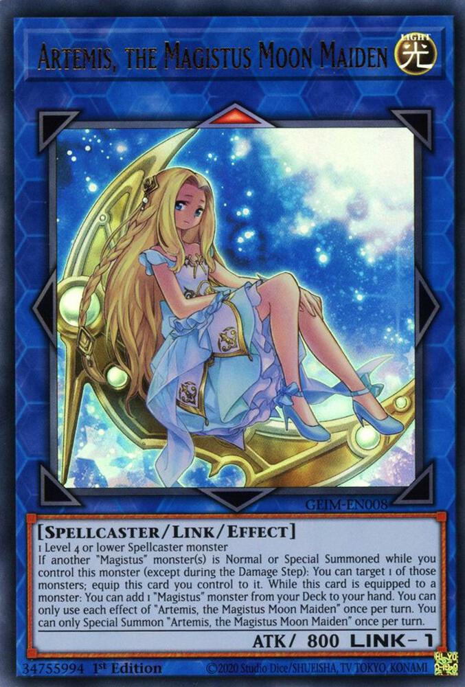 Artemis, the Magistus Moon Maiden GEIM-EN008 card from Genesis Impact