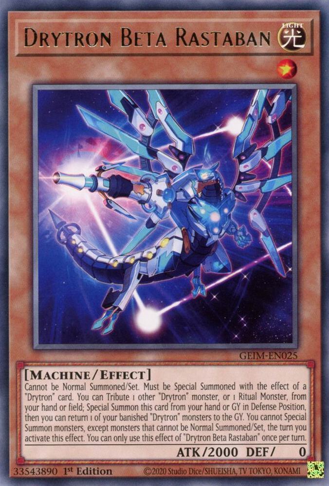 Drytron Beta Rastaban GEIM-EN025 card from Genesis Impact