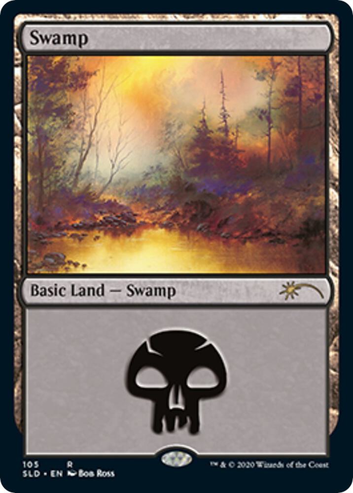 Swamp (Bob Ross) 105 card from Secret Lair Drop Series