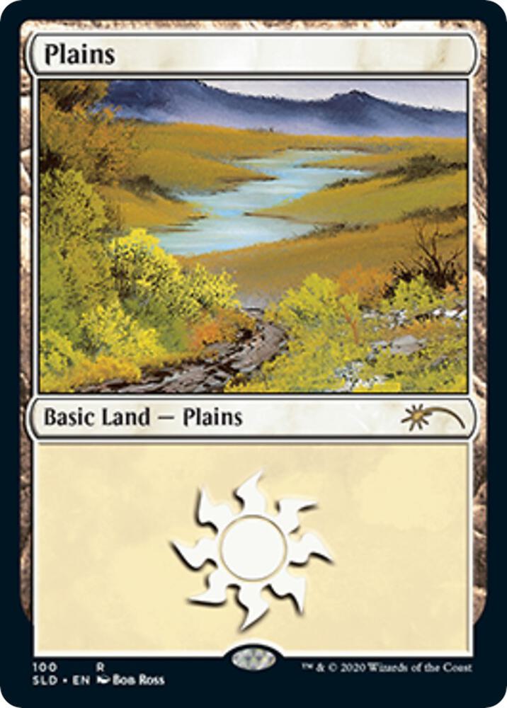 Plains (Bob Ross) 100 card from Secret Lair Drop Series