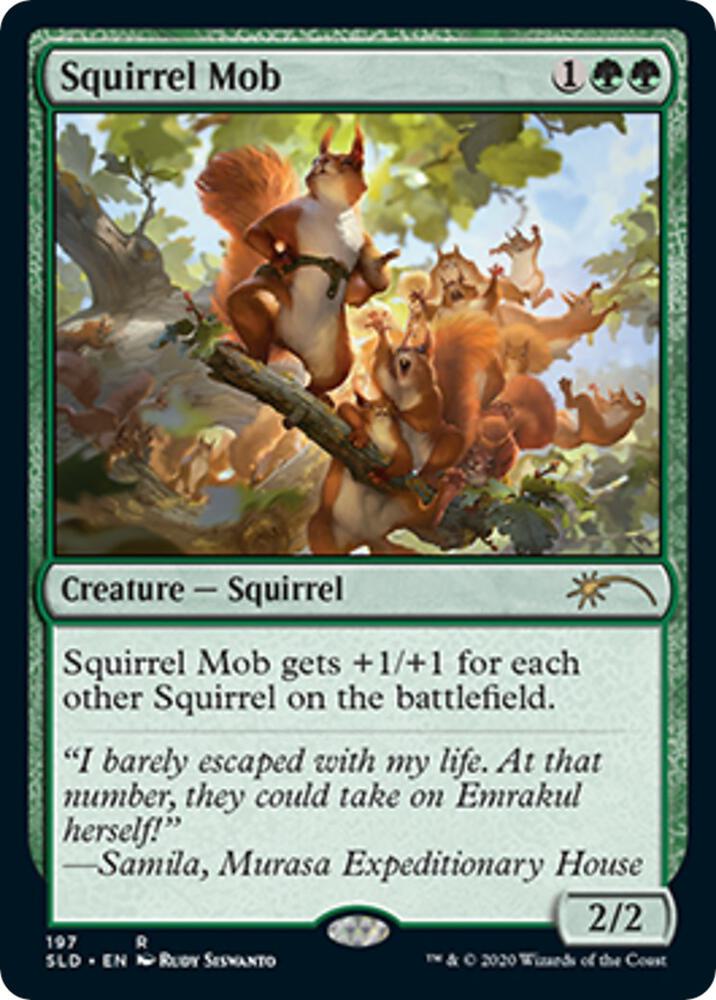 Squirrel Mob 197 card from Secret Lair Drop Series