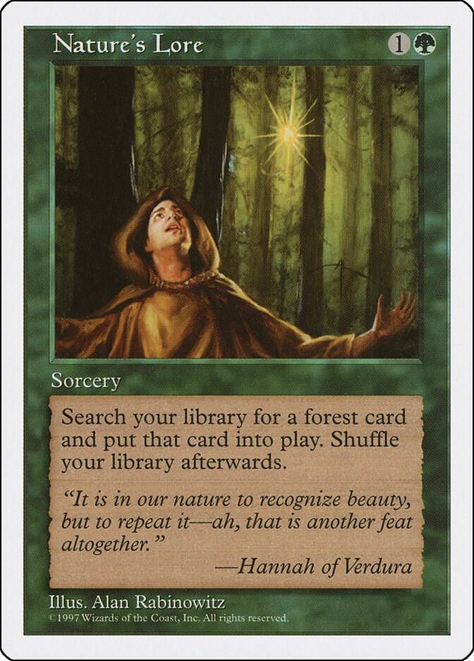 Nature's Lore card from Fifth Edition