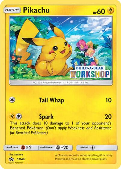 Pikachu (Build-A-Bear Workshop Exclusive) SM86 card from Miscellaneous Cards & Products