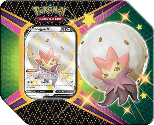 Shining Fates V Tin [Eldegoss V] card from Shining Fates