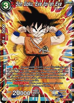 Son Goku, Eye for an Eye BT12-005 card from Vicious Rejuvenation