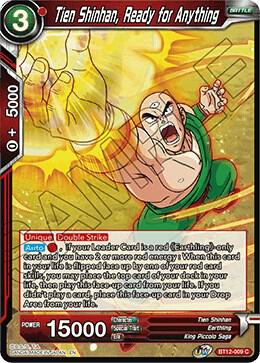 Tien Shinhan, Ready for Anything BT12-009 card from Vicious Rejuvenation