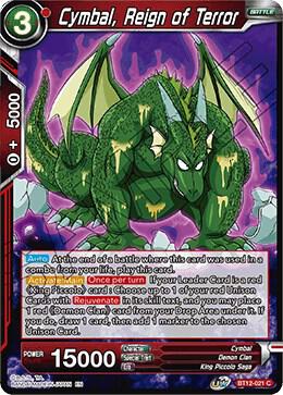 Cymbal, Reign of Terror BT12-021 card from Vicious Rejuvenation