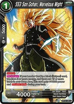 SS3 Son Gohan, Marvelous Might BT12-129 card from Vicious Rejuvenation
