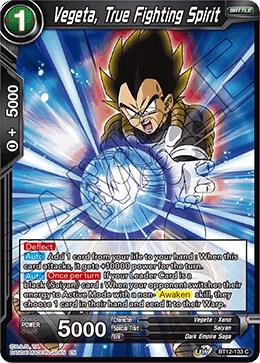 Vegeta, True Fighting Spirit BT12-133 card from Vicious Rejuvenation