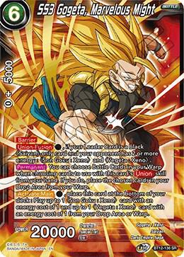 SS3 Gogeta, Marvelous Might BT12-136 card from Vicious Rejuvenation