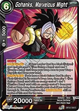 Gohanks, Marvelous Might BT12-138 card from Vicious Rejuvenation