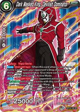 Dark Masked King, Devilish Dominator BT12-140 card from Vicious Rejuvenation