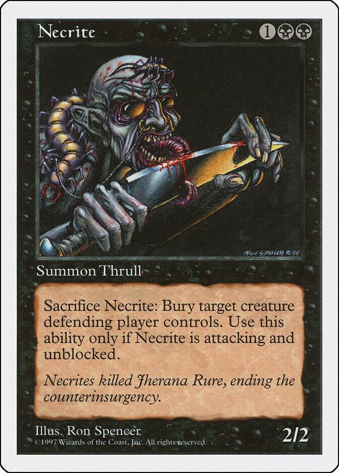 Necrite card from Fifth Edition