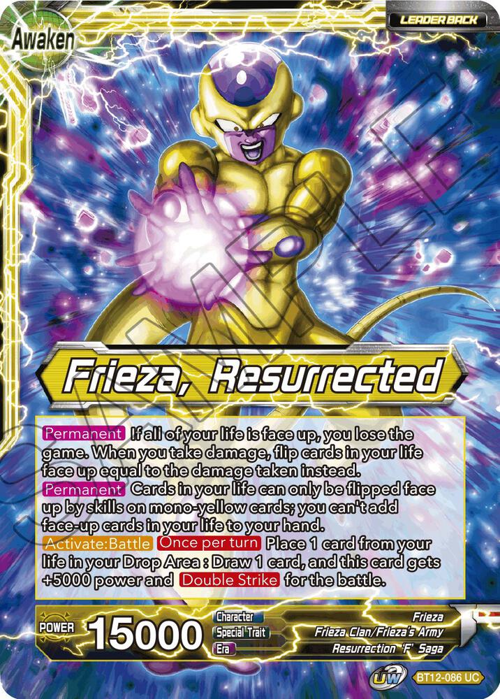 Frieza // Frieza, Resurrected BT12-086 card from Vicious Rejuvenation