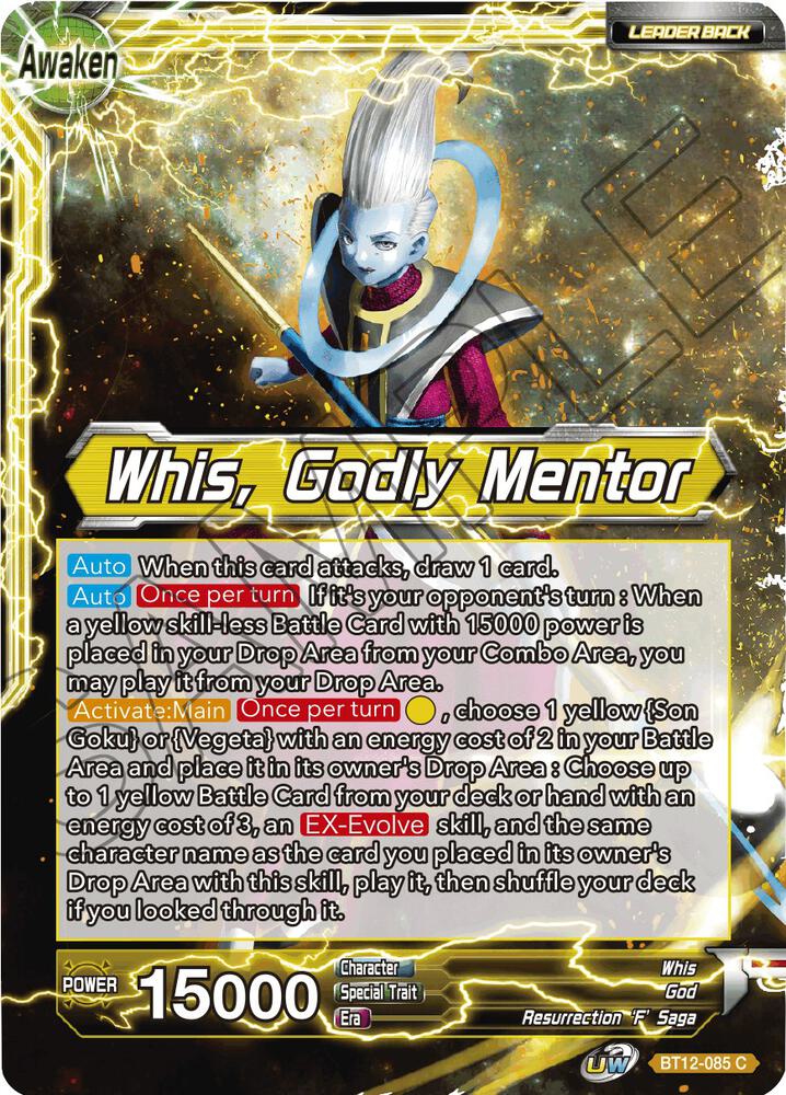 Whis // Whis, Godly Mentor BT12-085 card from Vicious Rejuvenation