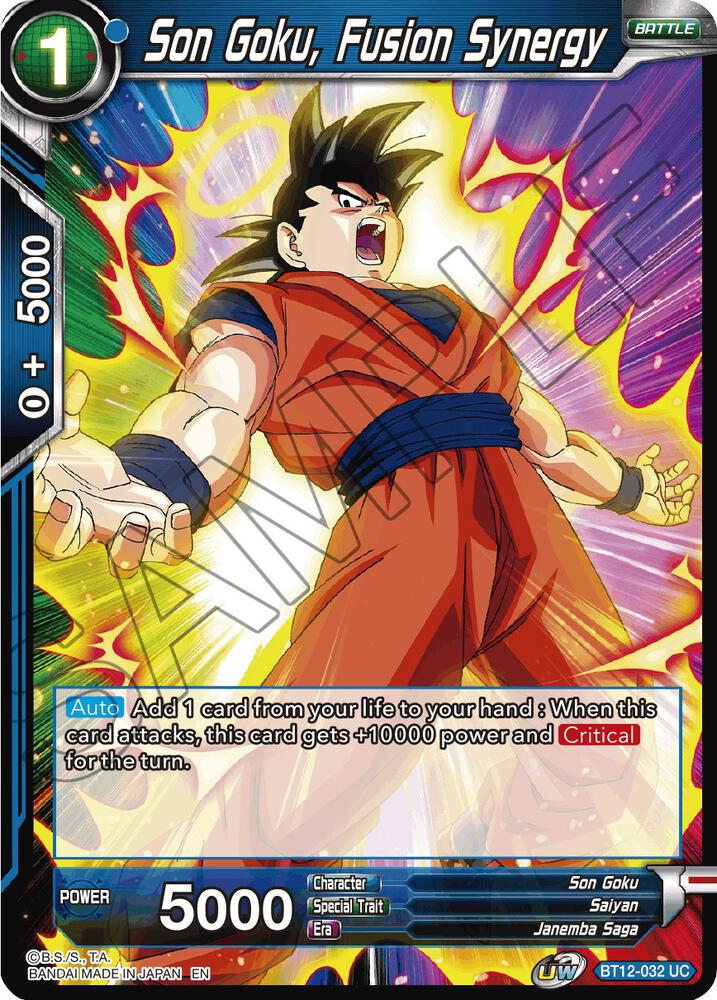 Son Goku, Fusion Synergy BT12-032 card from Vicious Rejuvenation
