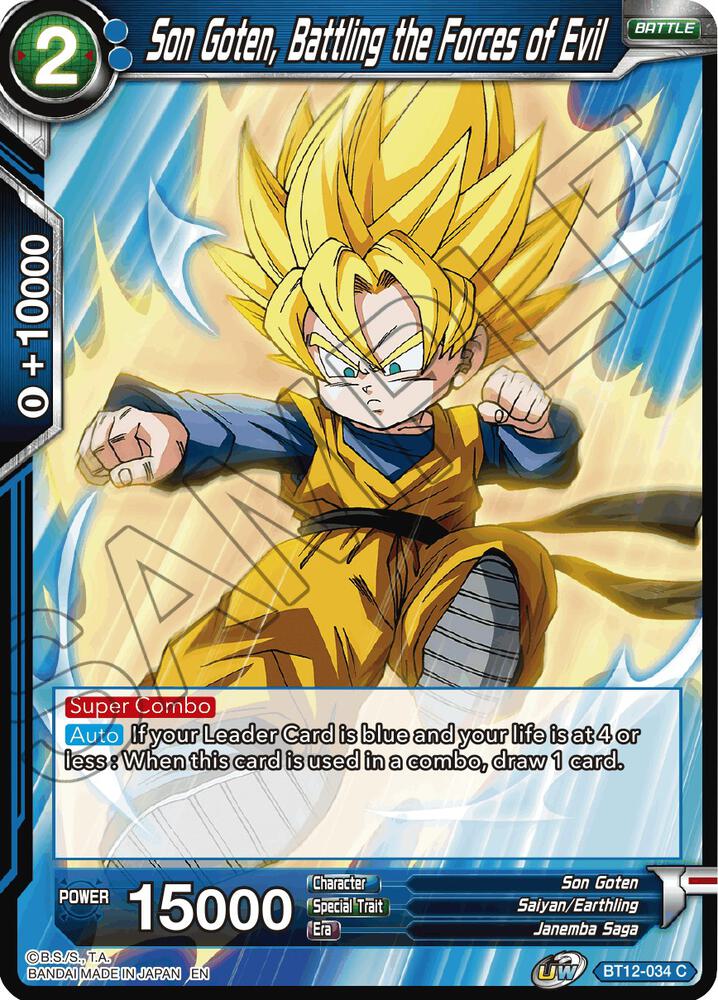 Son Goten, Battling the Forces of Evil BT12-034 card from Vicious Rejuvenation