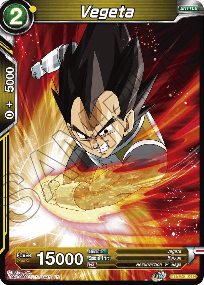 Vegeta BT12-093 card from Vicious Rejuvenation
