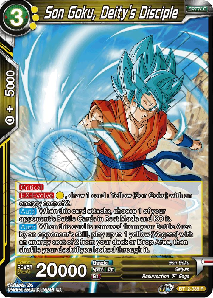 Son Goku, Deity's Disciple BT12-089 card from Vicious Rejuvenation
