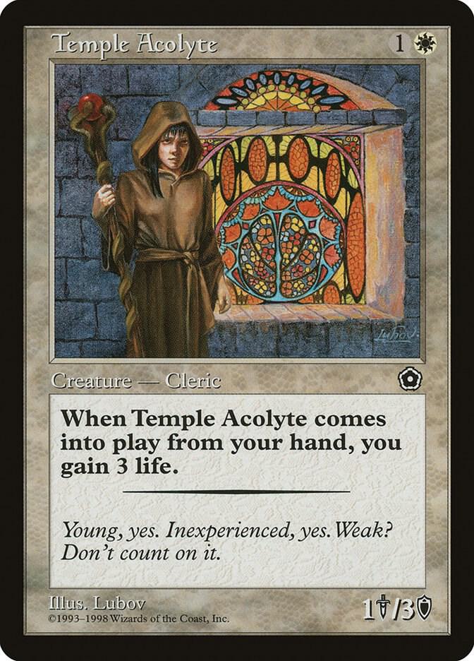 Temple Acolyte card from Portal Second Age